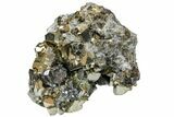 Pyrite Crystal Cluster with Quartz & Sphalerite - Peru #169655-1